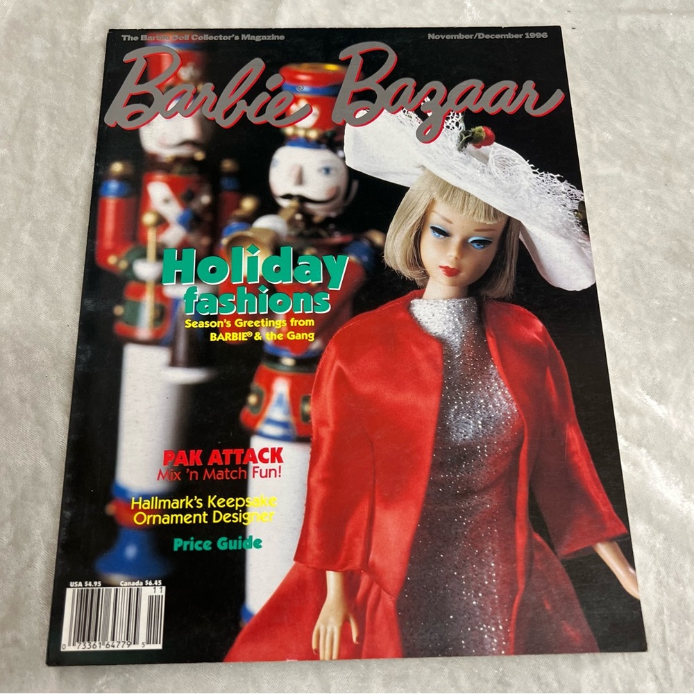 Vintage Barbie Bazaar Holiday Magazine November December 1996 volume 8 issue 6
